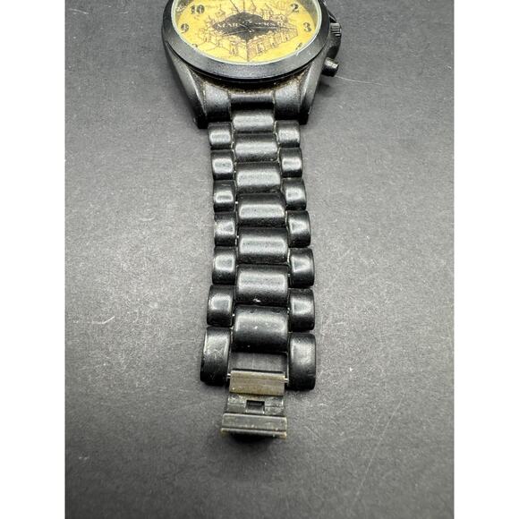 Vtg Accutime Harry Potter Marauder\'s Map Watch with GunMetal Band 41mm Sz 6\